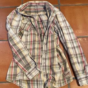 Plaid Button-Up Jacket